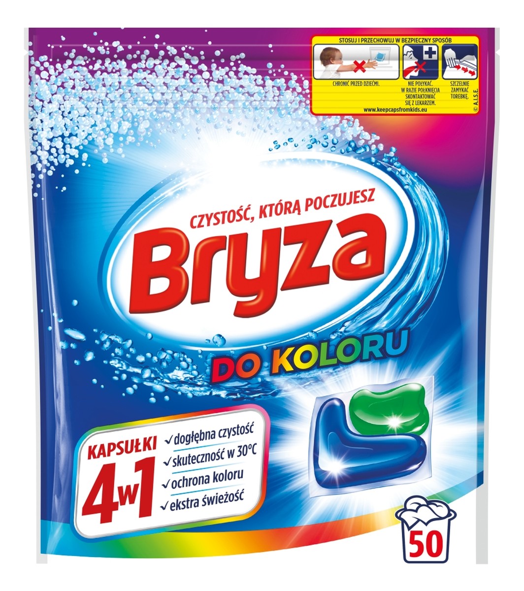 4w1 kapsułki do prania koloru 50szt