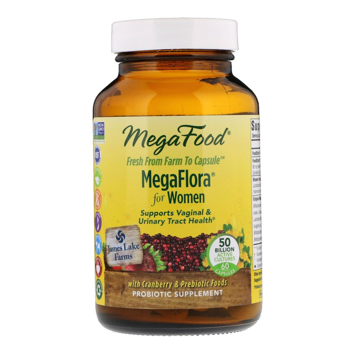 Mega Food Megaflora for women 16 szczepów bakterii dla kobiet suplement diety 60 tabletek