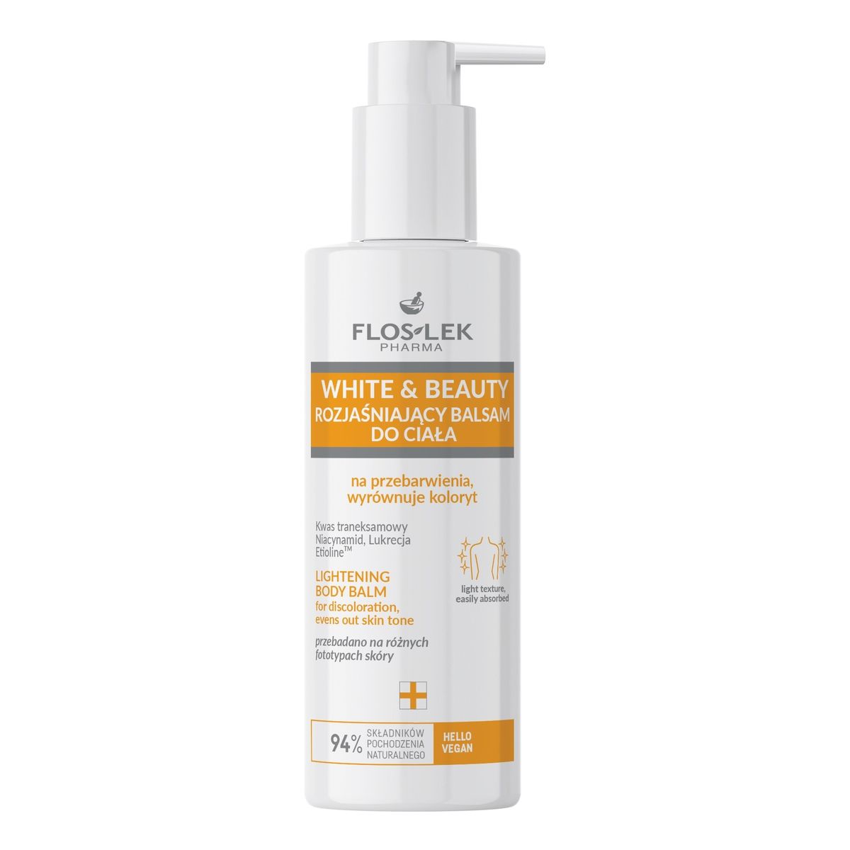 FlosLek PHARMA White & Beauty Rozjaśniający Balsam do ciała 175ml