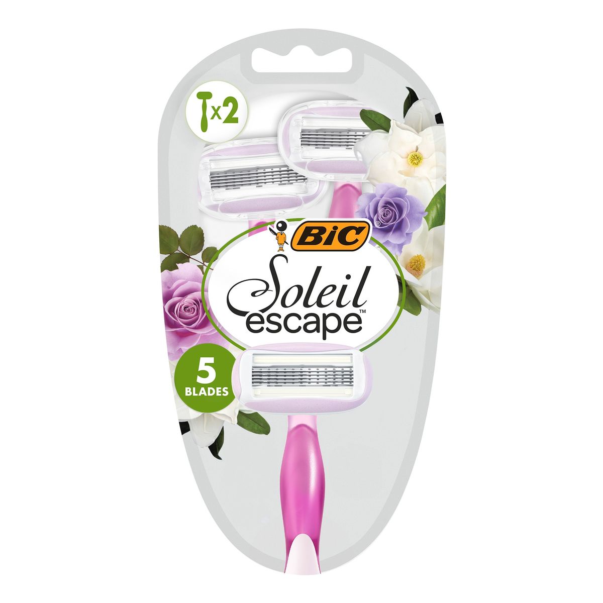 Bic Soleil escape maszynki do golenia dla kobiet 5 ostrzowe róża & magnolia 1op.-2szt