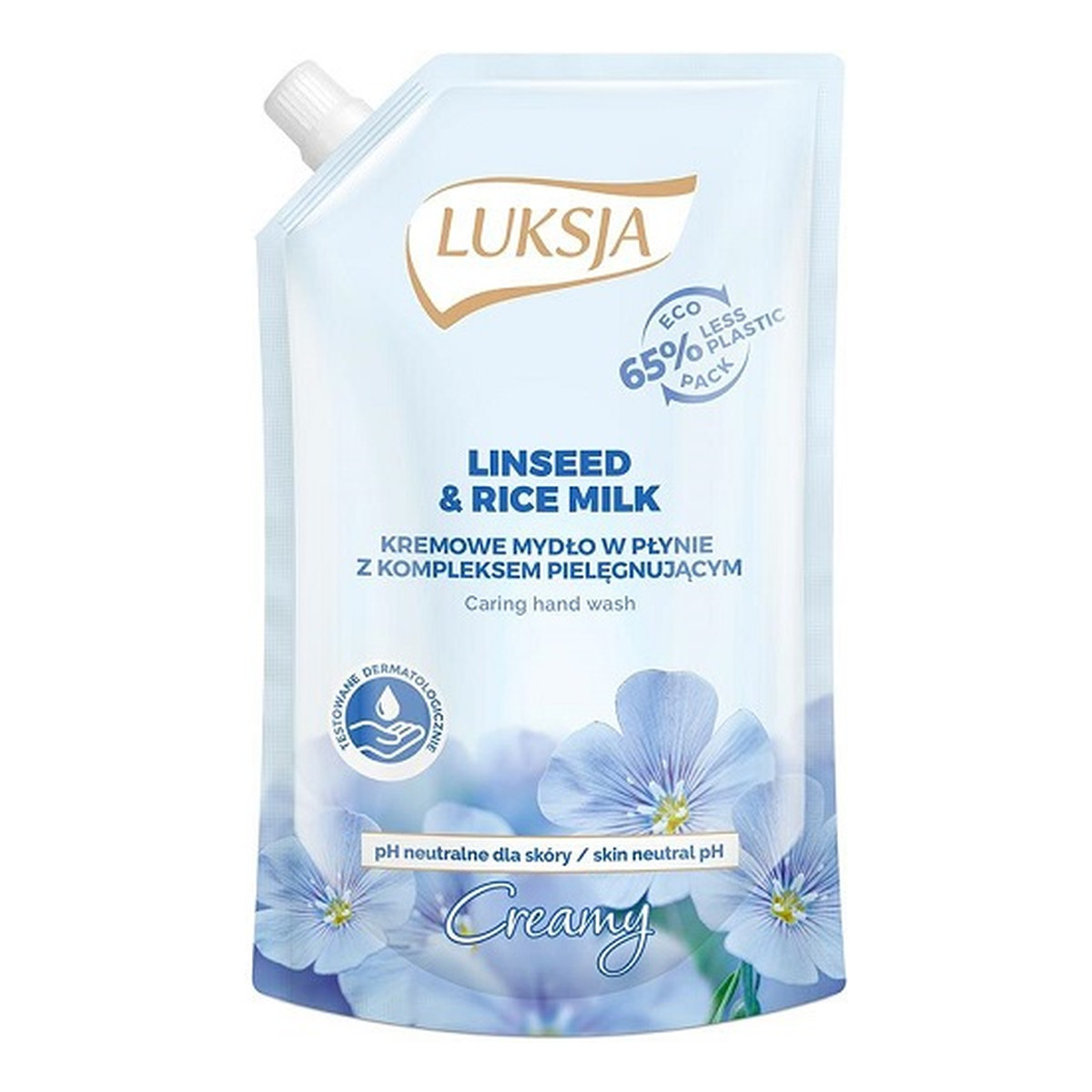 Luksja Creamy Linen & Rice Milk Nawilżające mydło w płynie zapas 400ml