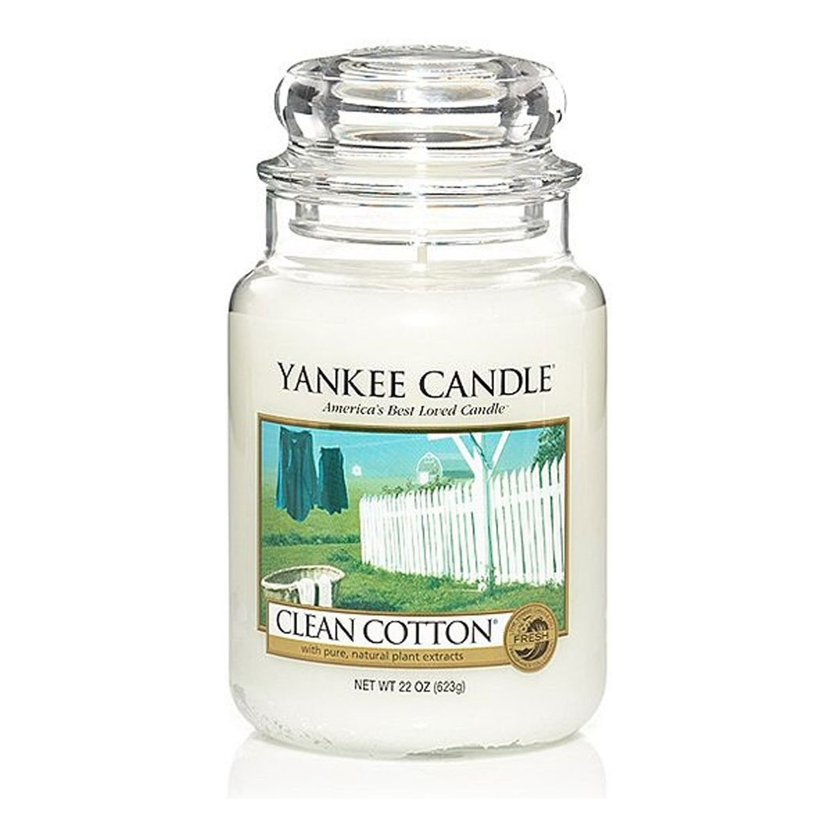 Yankee Candle Large Jar duża świeczka zapachowa Clean Cotton 623g