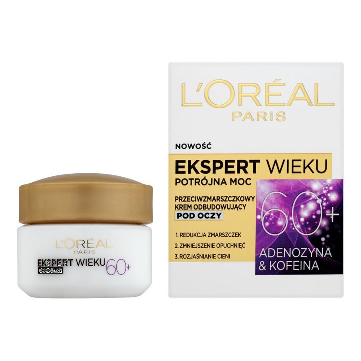 Loreal Ekspert Wieku 60+ Przeciwzmarszczkowy Krem Odbudowujący Pod Oczy 15ml