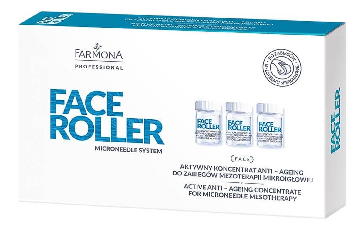 Face roller aktywny koncentrat anti-ageing do zabiegów mezoterapii mikroigłowej 5x5ml