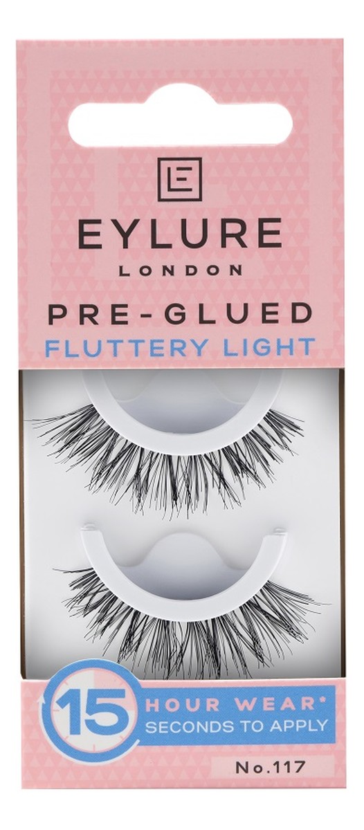 Pre-glued false lashes rzęsy sztuczne samoprzylepne efekt wypełnienia no. 117 fluttery light