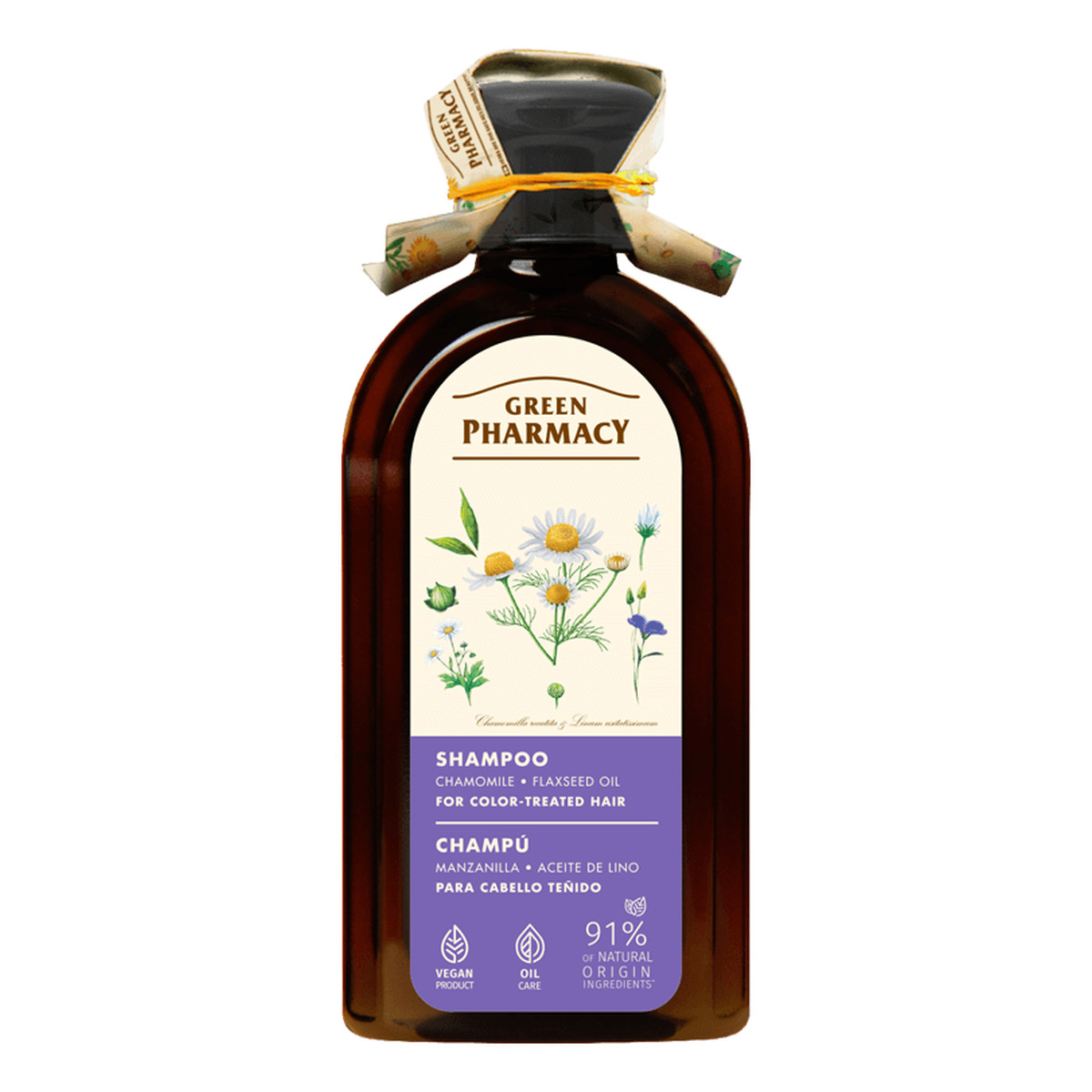 Green Pharmacy Szampon do włosów osłabionych i zniszczonych z rumiankiem 350ml