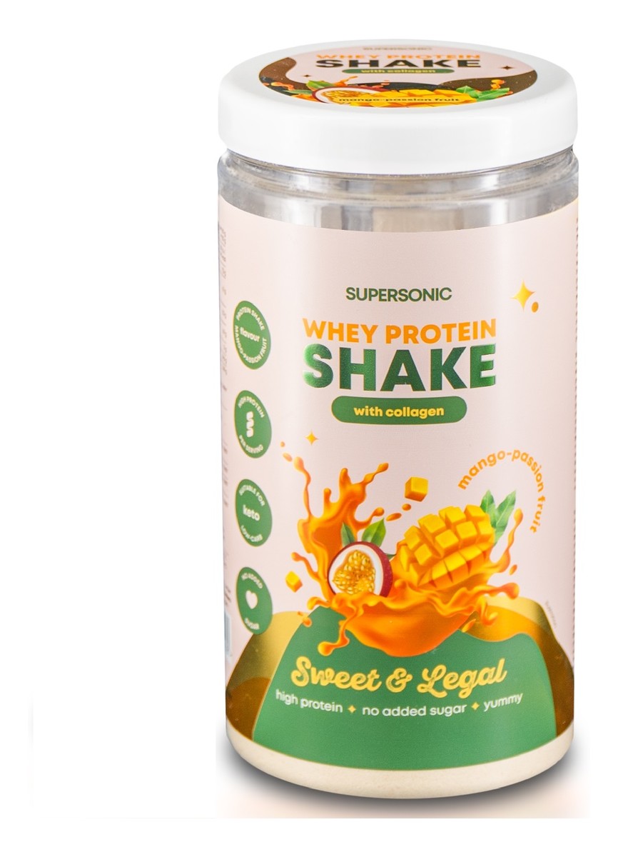 Shake proteinowy z kolagenem o smaku mango + marakuja 560g