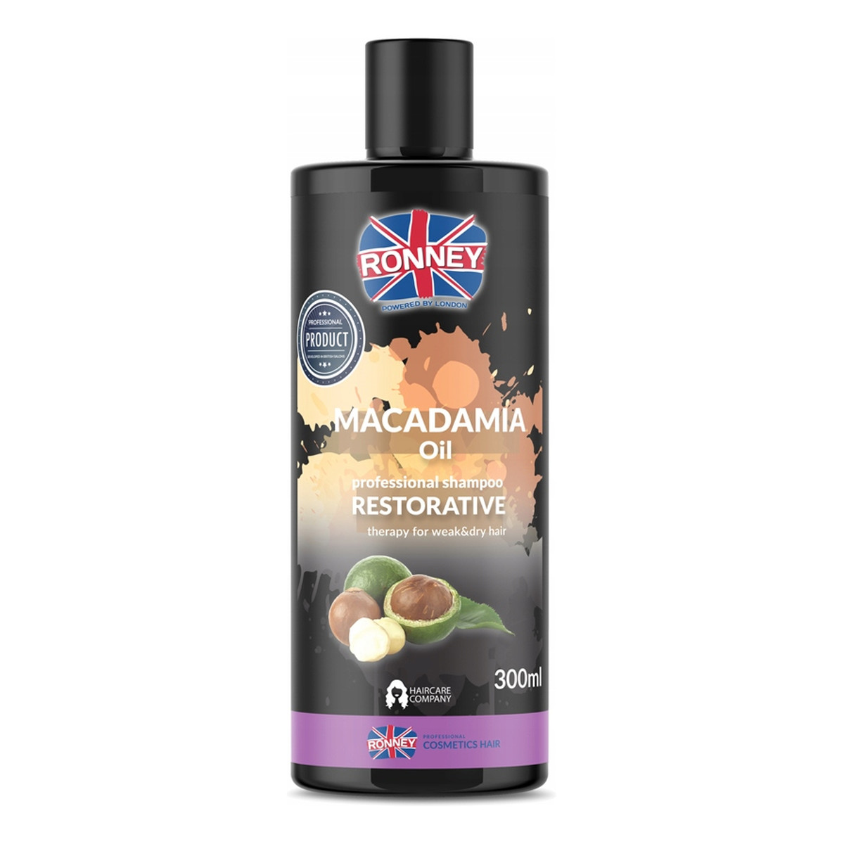 Ronney Macadamia oil professional shampoo restorative wzmacniający szampon do włosów suchych i osłabionych 300ml