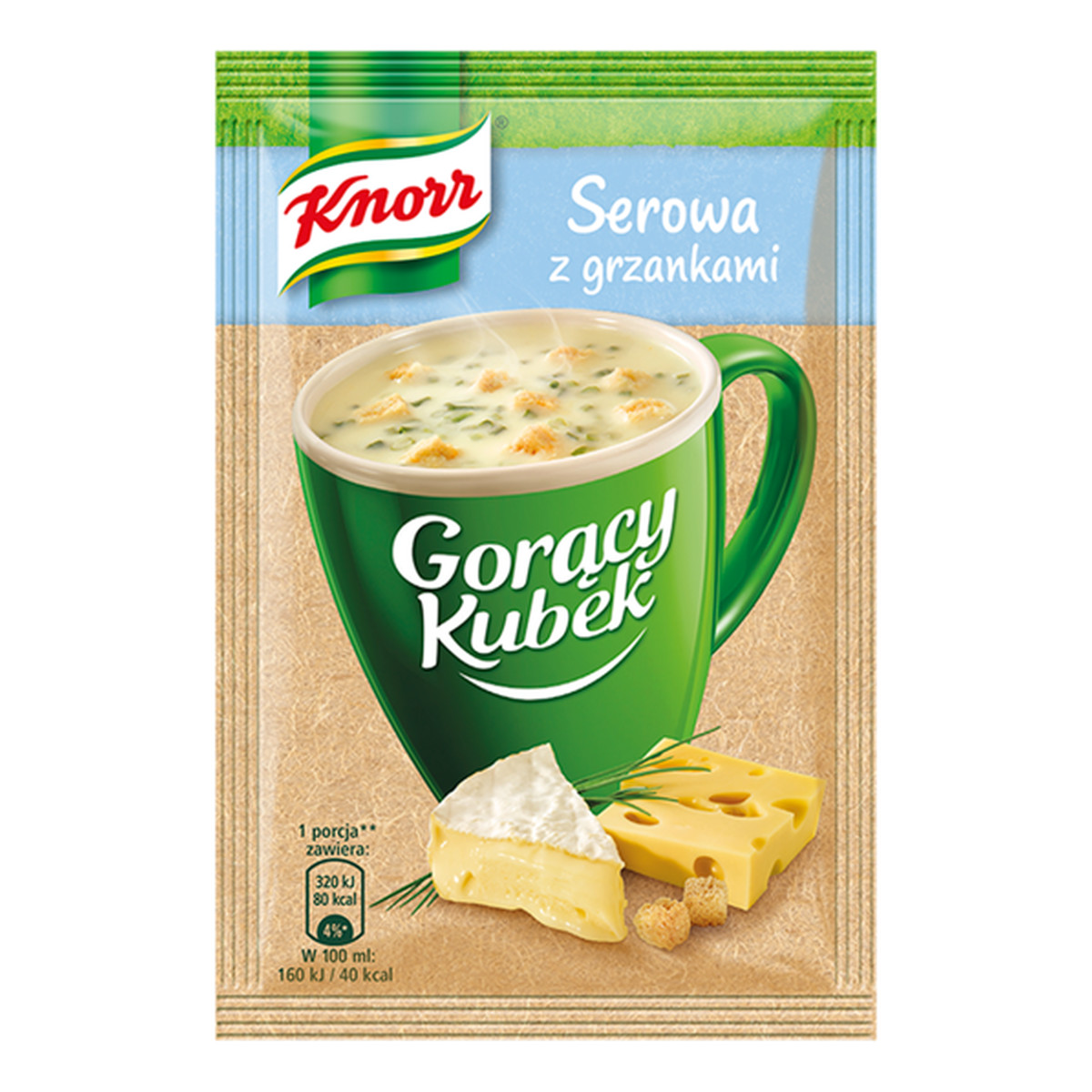 Knorr Gorący Kubek Serowa z grzankami 22g