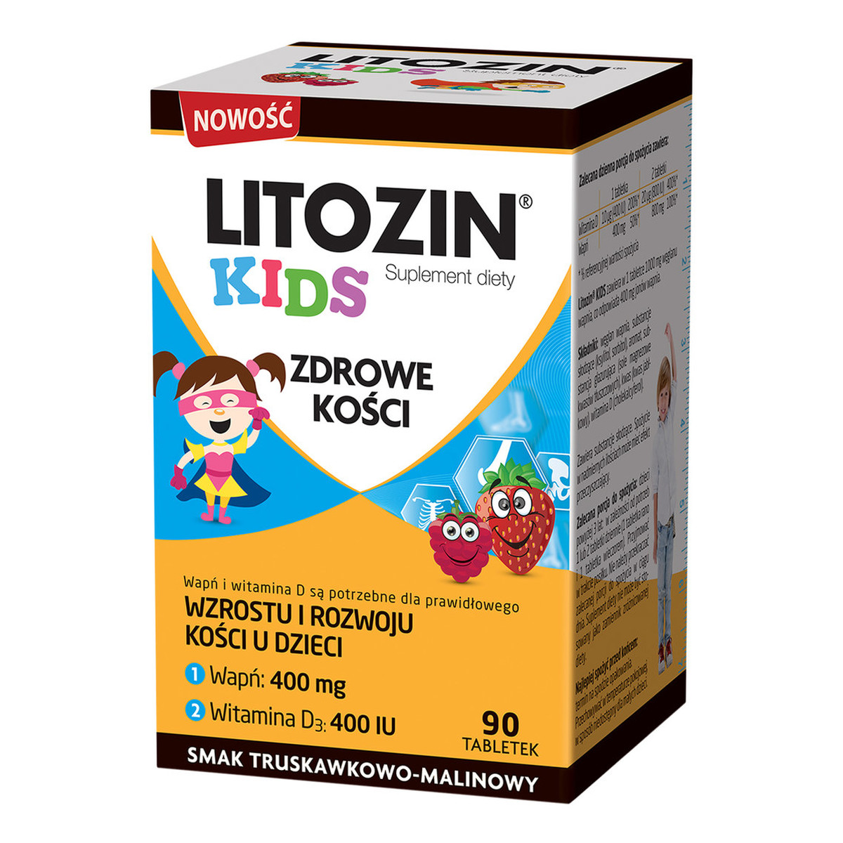 Litozin Kids zdrowe kości suplement diety 90 tabletek