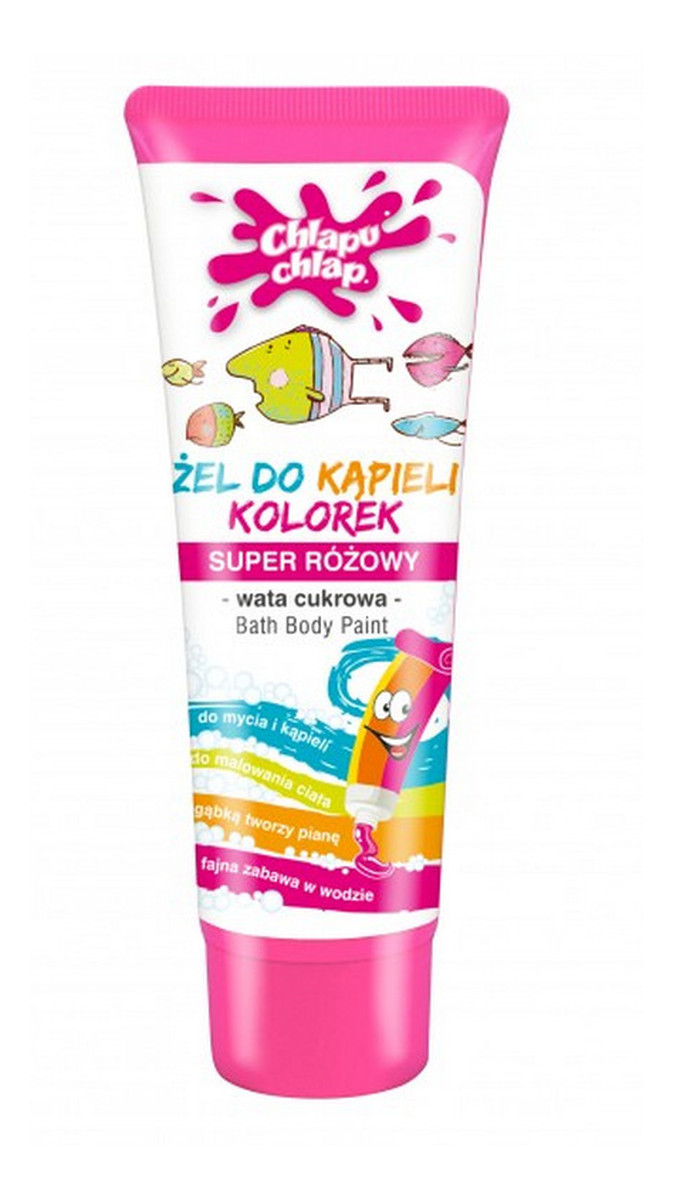 Bath Body Paint Żel Do Kąpieli Kolorek Super Różowy O Zapachu Waty Cukrowej