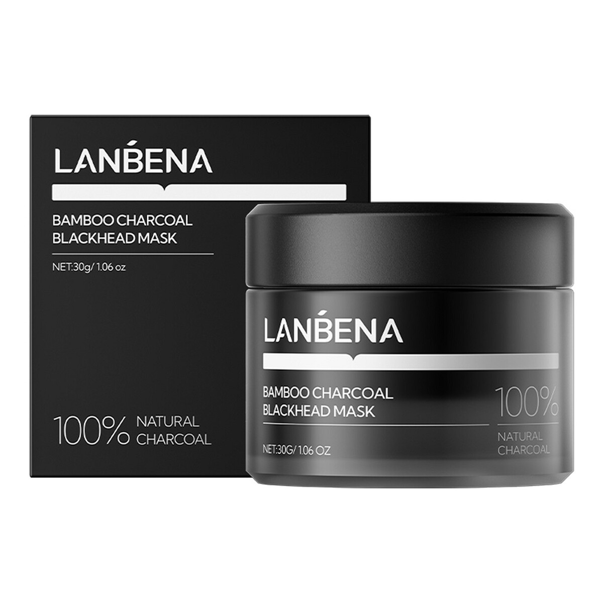 Lanbena Bambo Charcoal Oczyszczająca maska węglowa na zaskórniki 30g