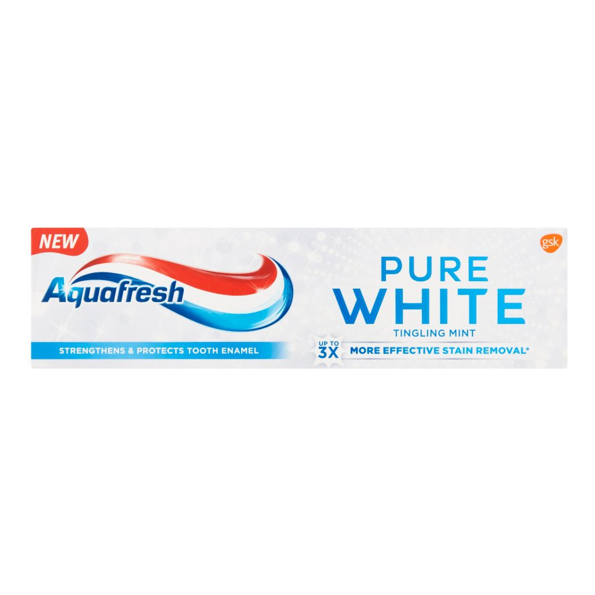 Aquafresh Pure White Tingling Mint Pasta do zębów z fluorkiem 75ml