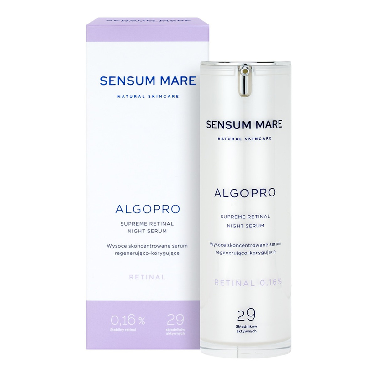 Sensum Mare Algopro wysoce skoncentrowane serum regenerująco-korygujące z 0.16% retinalem 30ml
