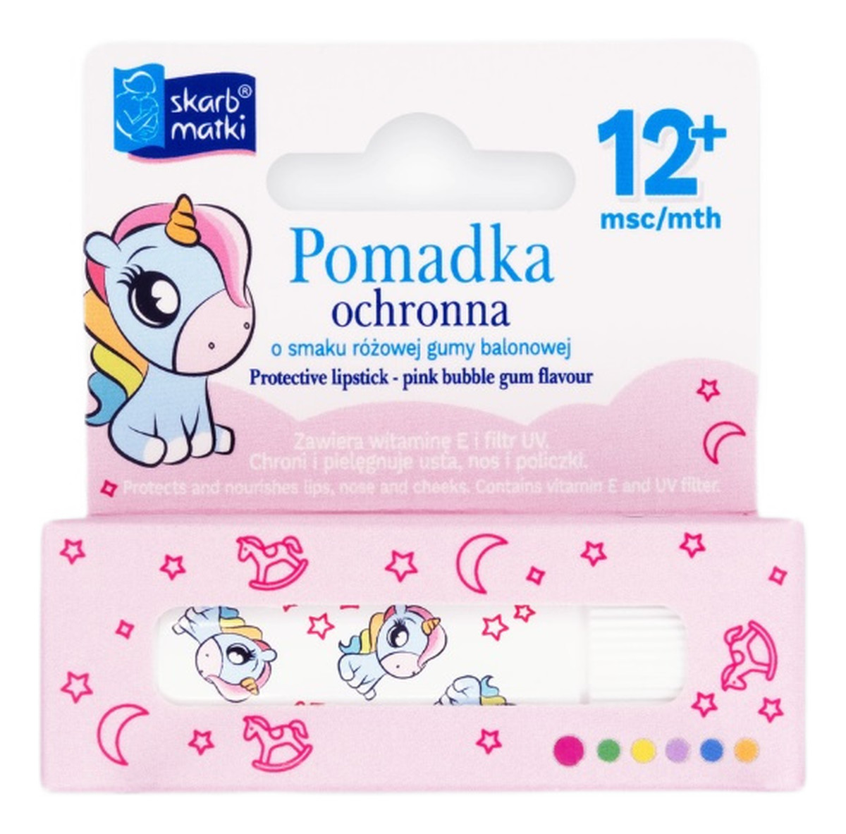 Pomadka ochronna o smaku różowej gumy balonowej