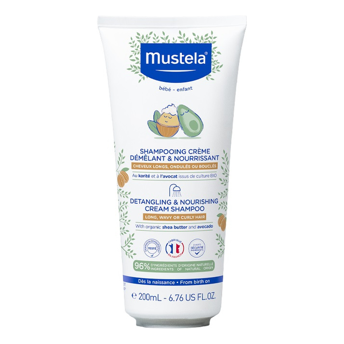 Mustela Bebe odżywczy szampon ułatwiający rozczesywanie 200ml