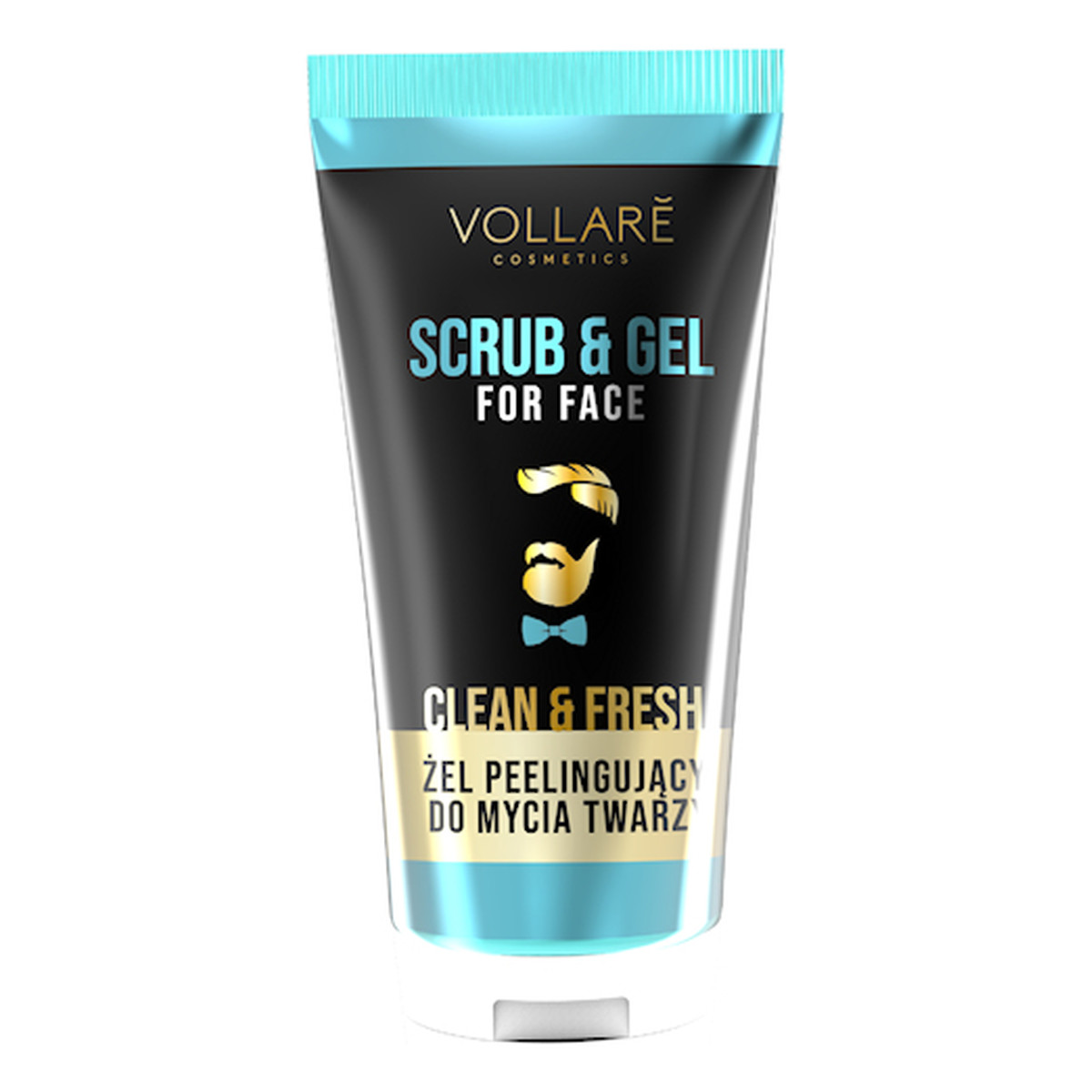 Vollare Men Scrub & Gel For Face Clean & Fresh Żel peelingujący do mycia twarzy dla mężczyzn 150ml
