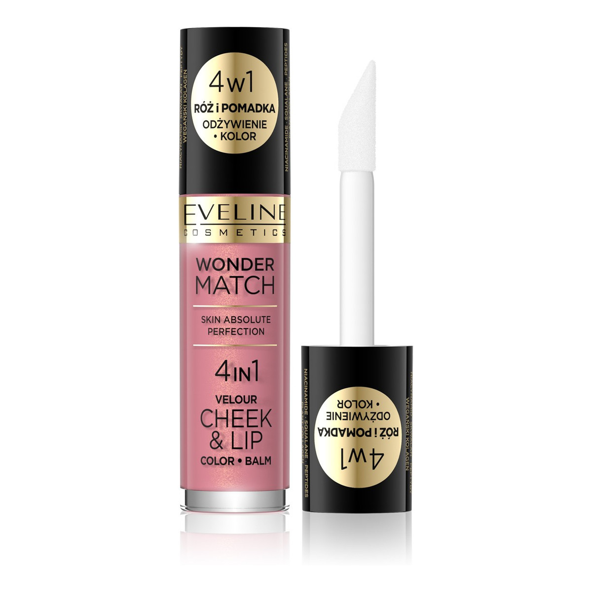 Eveline Wonder Match Velour Cheek&Lip Róż i pomadka w płynie 4in1 4ml