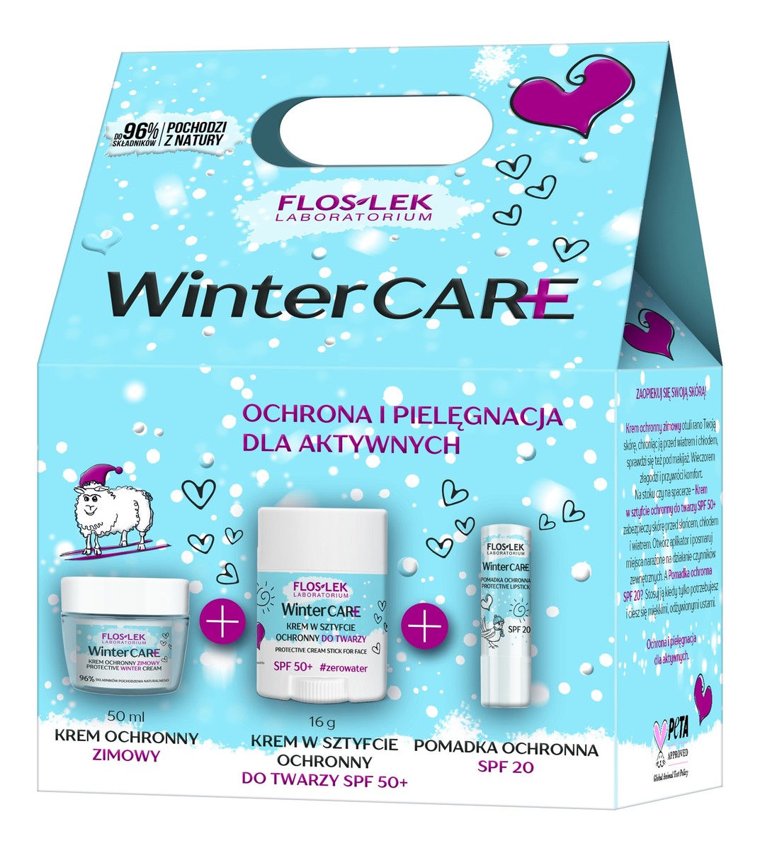 Zestaw prezentowy Winter Care (krem ochronny + krem w sztyfcie + pomadka)