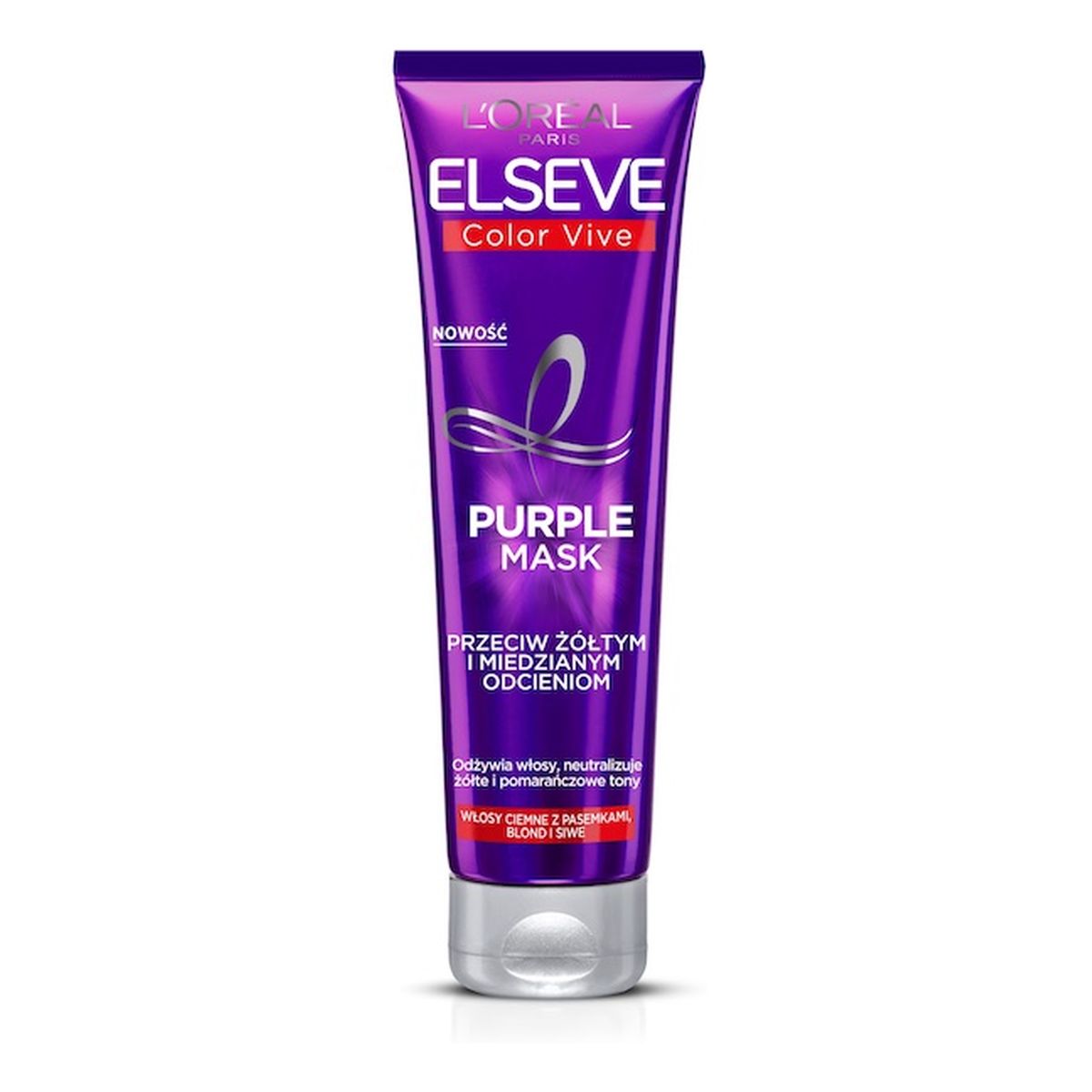Elseve Color Vive Purple Mask maska do włosów przeciw żółtym i miedzianym odcieniom 150ml