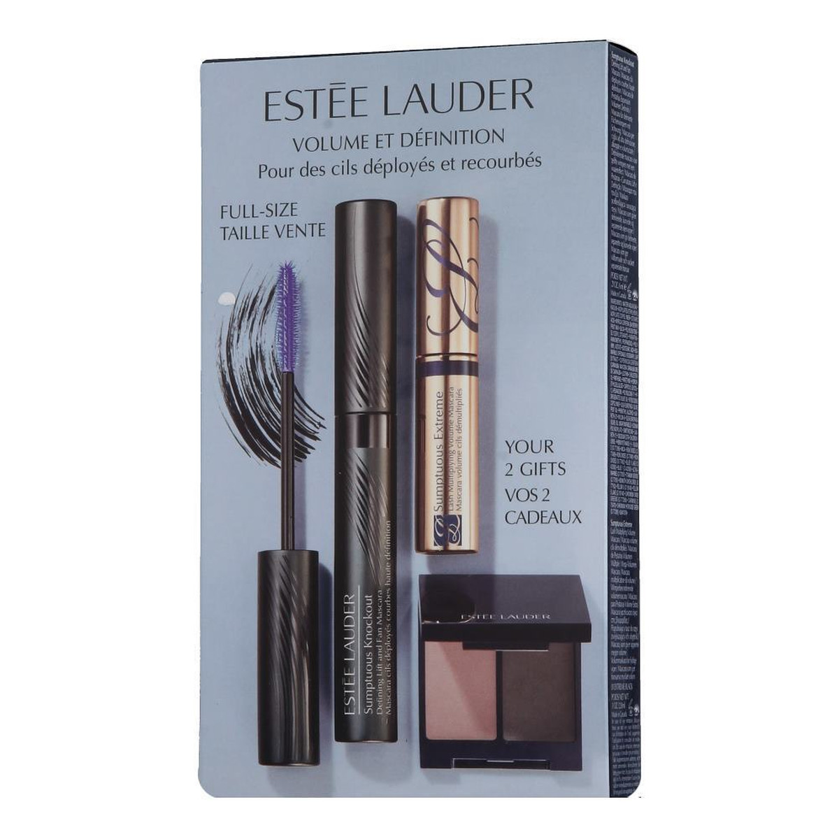 Estee Lauder Sumptuous Knockout Mascara 6ml + Pure Color Envy Sculpting Eye Shadow + Sumptuous Extreme Mascara Black 2,8ml Zestaw do makijażu