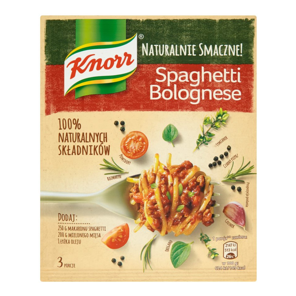 Knorr Naturalnie Smaczne! spaghetti Bolognese 43g