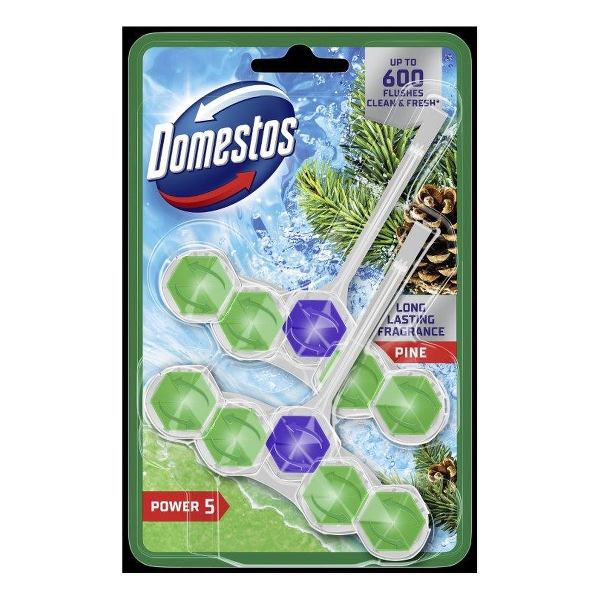 Domestos kostka toaletowa power 5 pine 2 x 50 g 100g