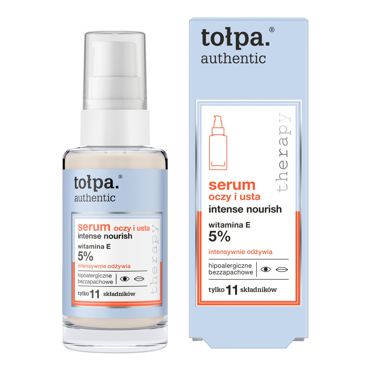 Tołpa Authentic serum oczy i usta intense nourish-intensywnie odżywia (5% beta-witamina e) 30ml