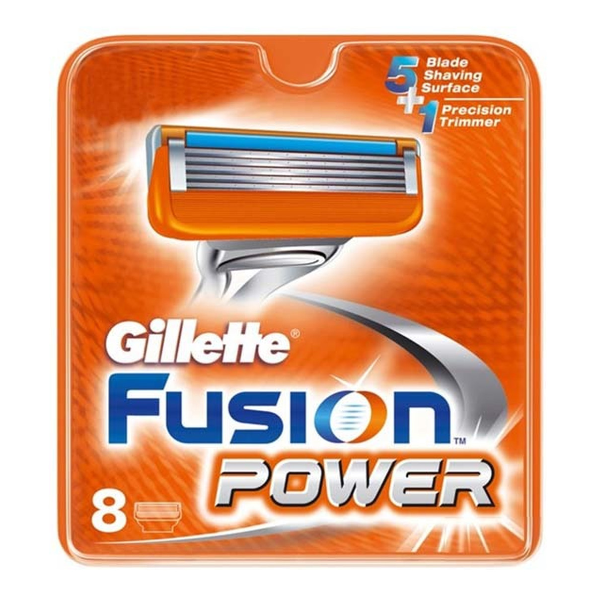 Gillette Power Fusion Wkłady Do Maszynki Wymienne Ostrza 8szt.