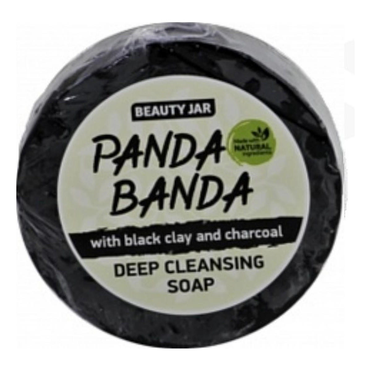 Beauty Jar PANDA BANDA Głęboko oczyszczające mydło z czarną glinką i węglem drzewnym 80g