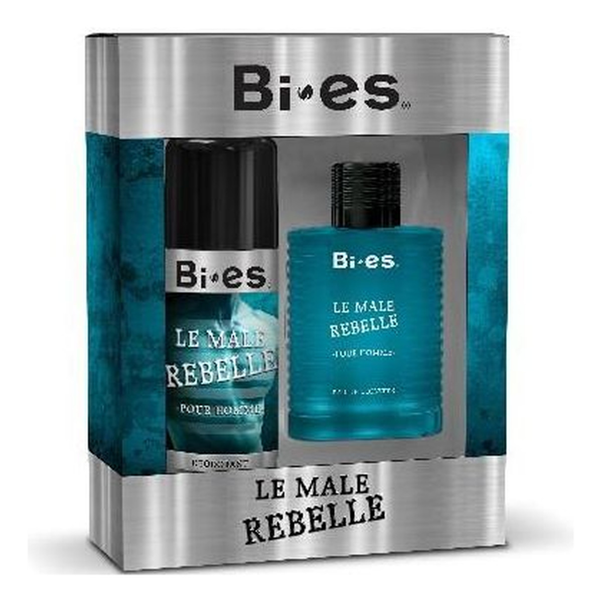 Bi-es Le Male Rebelle Men zestaw prezentowy woda toaletowa 100ml + dezodorant 150ml