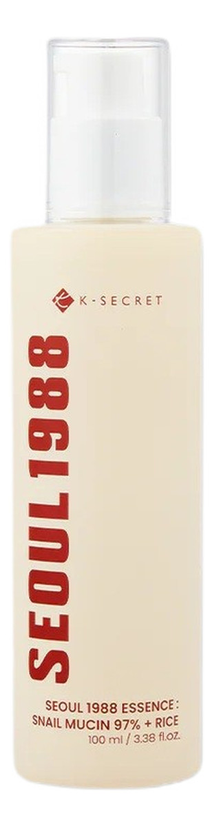 Seoul 1988 essence snail mucin 97% + rice łagodząca esencja do twarzy z filtratem ze śluzu ślimaka i ryżem 100ml
