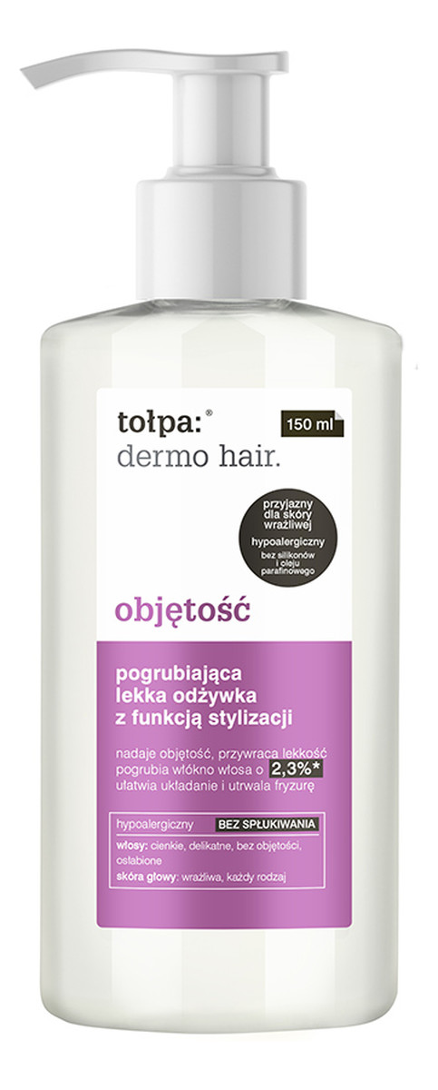 pogrubiająca lekka odżywka z funkcją stylizacji