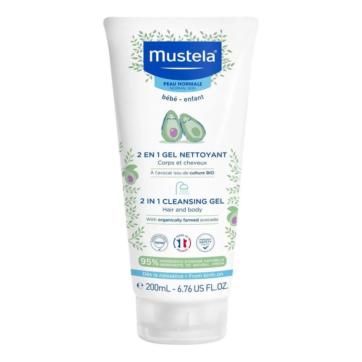 Mustela 2in1 Cleansing Gel Żel myjący 2w1 dla dzieci 200ml