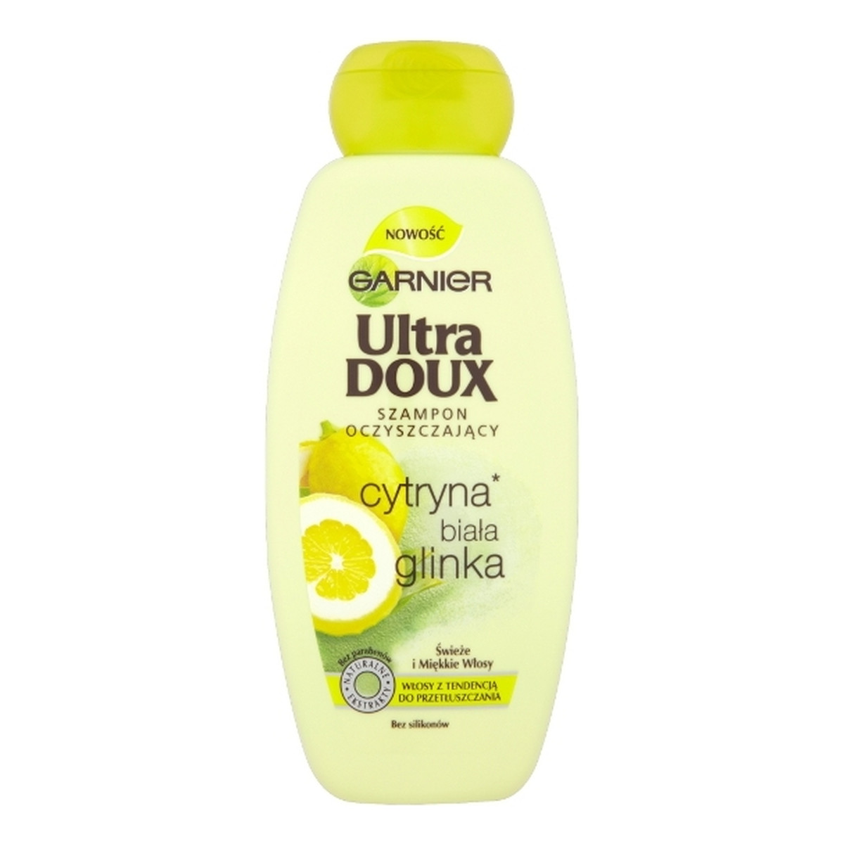 Garnier Cytryna i Biała Glinka Ultra Doux Szampon Do Włosów Oczyszczający 400ml
