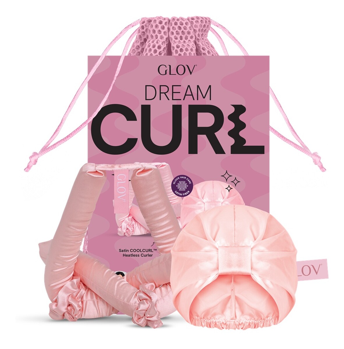 Zestaw wałek do stylizacji włosów na zimno 1szt + satynowy czepek 1szt