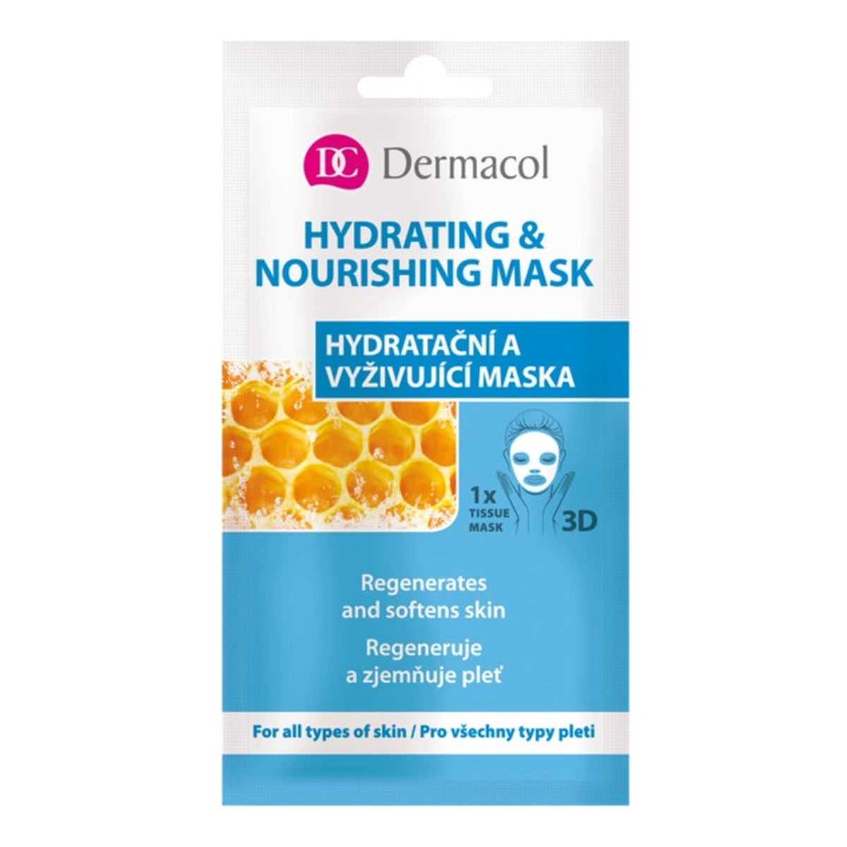 Dermacol 3d hydrating and nourishing mask nawilżająco-odżywcza maseczka do twarzy w płachcie 15ml
