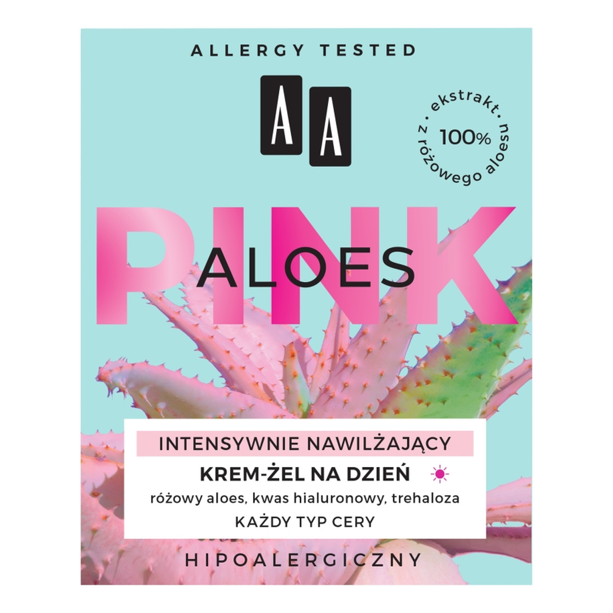 AA Pink Aloes krem intensywnie nawilżający żelowy na dzień 50ml