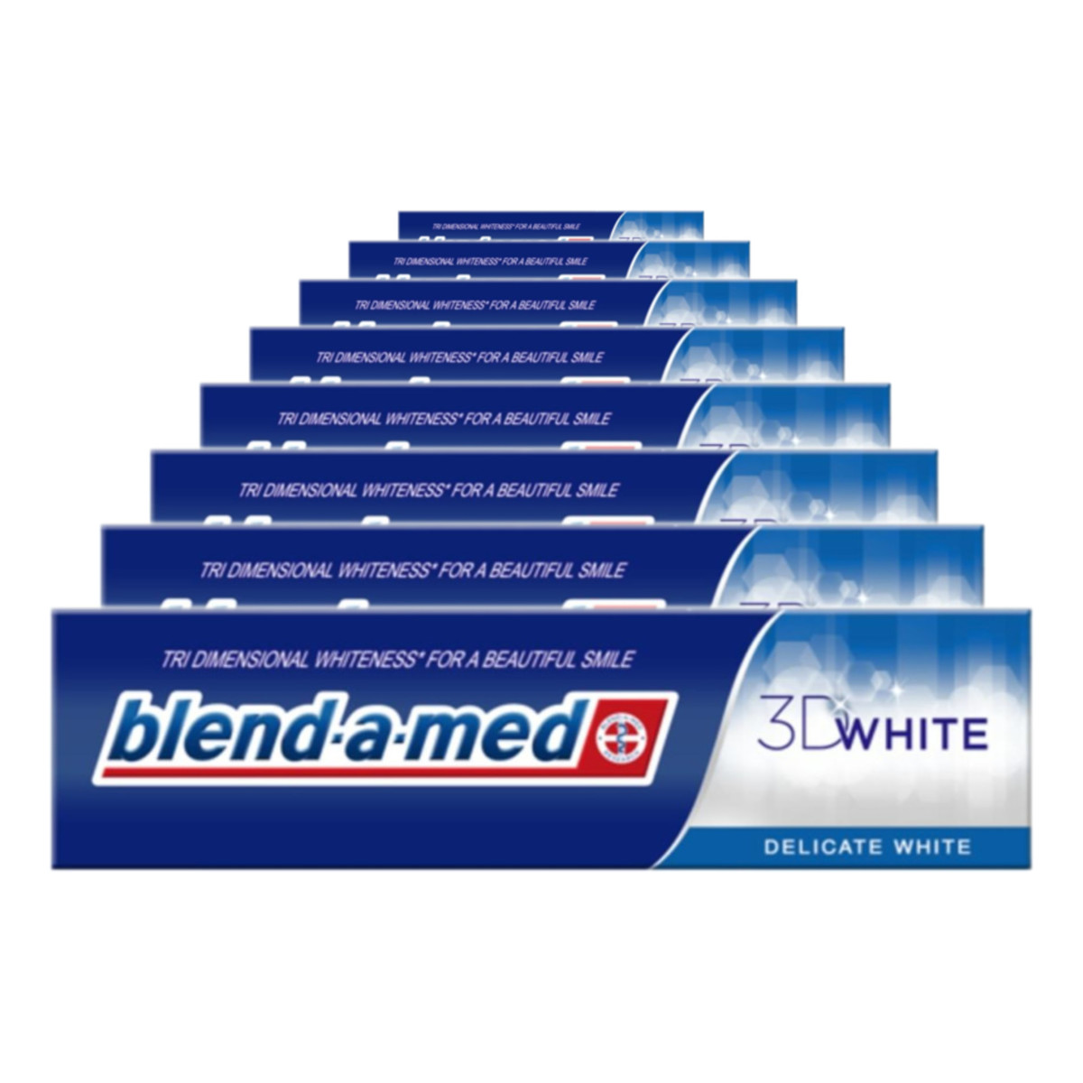 Blend-a-med 3D White Pasta do zębów Delicate White 8x75ml