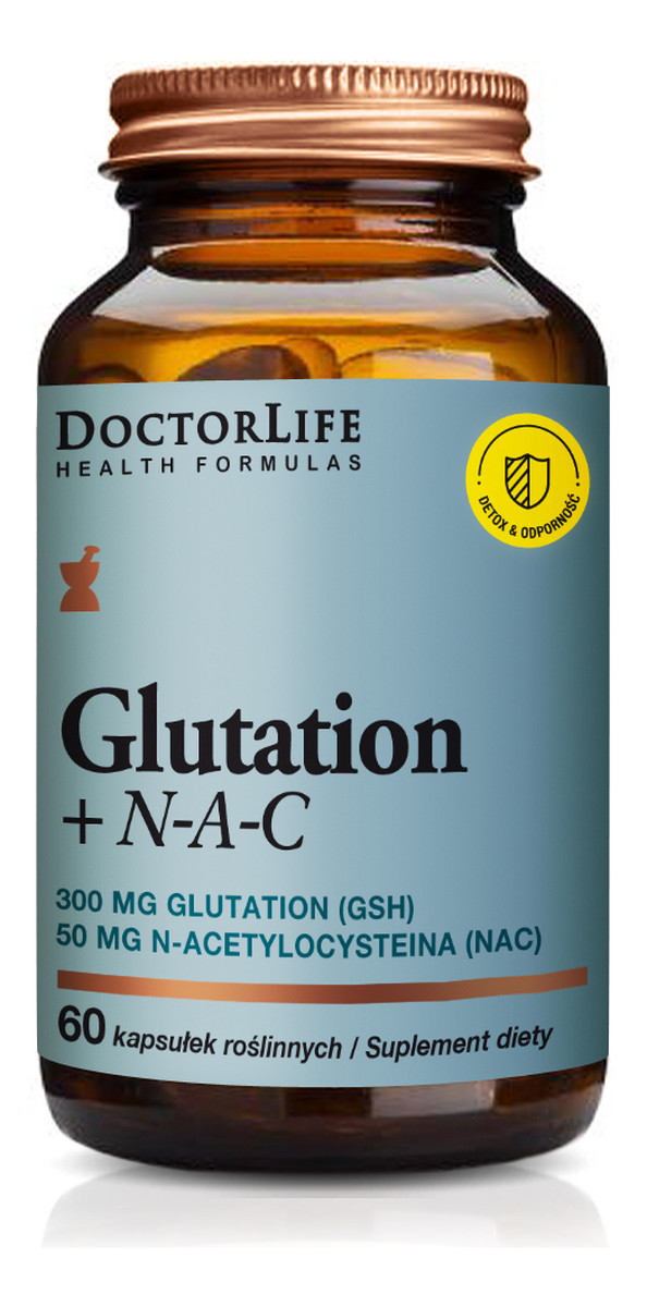 Glutation + n-a-c suplement diety wspomagający wątrobę 60 kapsułek