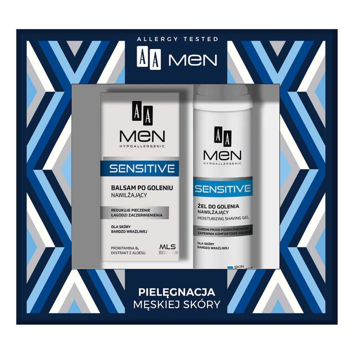AA Men Sensitive Zestaw Żel do golenia nawilżający + balsam po goleniu