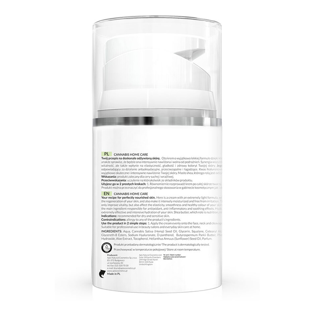 Apis Cannabis Home Care krem łagodząco - regenerujący na bazie oleju konopnego 50ml