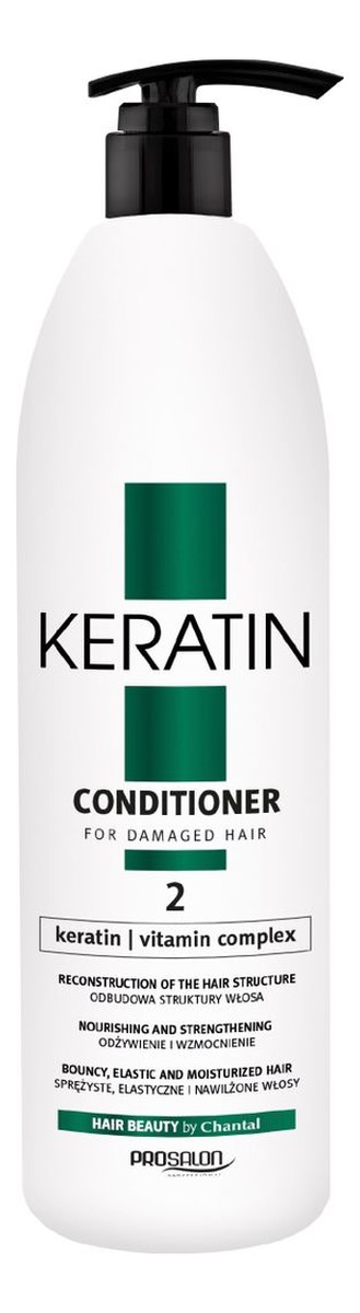2 odżywka z keratyną do pielęgnacji włosów zniszczonych suchych i matowych