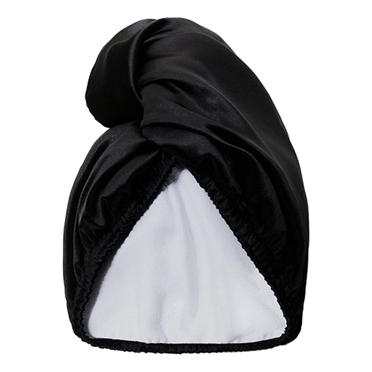 Glov Satin towel wrap dwustronny turban satynowy do włosów black