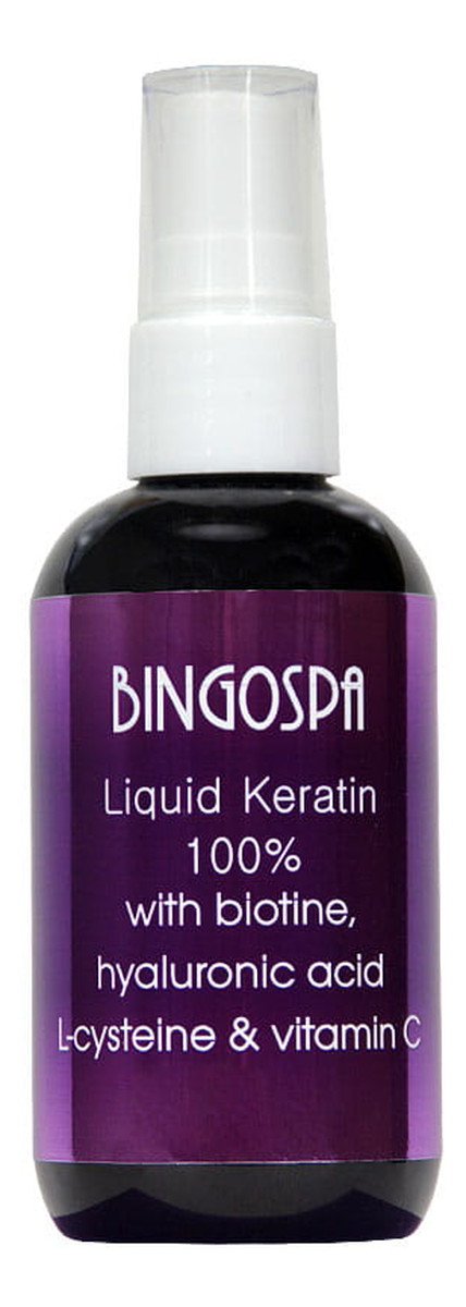 Płynna keratyna 100% z biotyną, kwasem hialuronowym, l-cysteiną i witaminą C