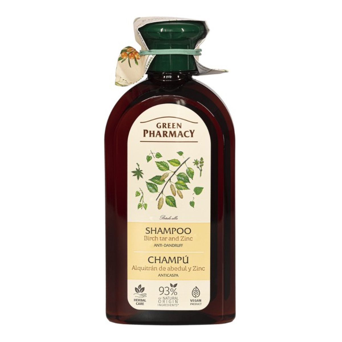 Green Pharmacy Szampon przeciwłupieżowy brzozowy Cynk + Dziegieć 350ml