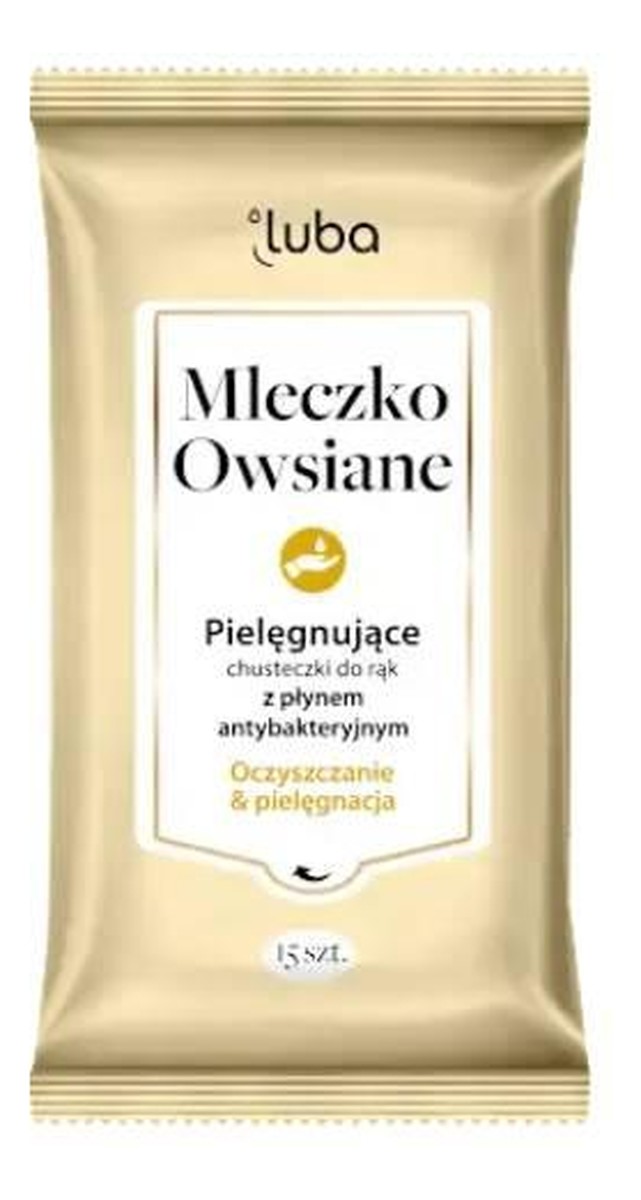 Pielęgnujące chusteczki do rąk z płynem antybakteryjnym, 15 sztuk