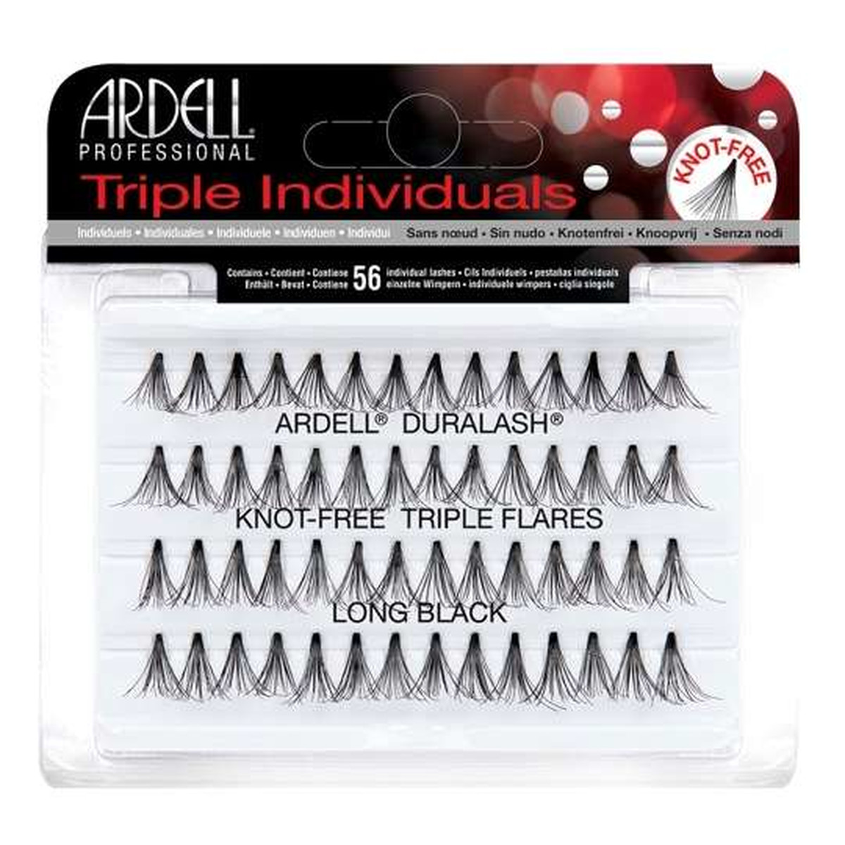 Ardell Triple Individuals zestaw 56 kępek rzęs Long Black
