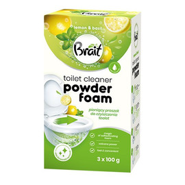 Brait wulkan pieniący proszek do czyszczenia toalet lemon & basil 3 x 100 g