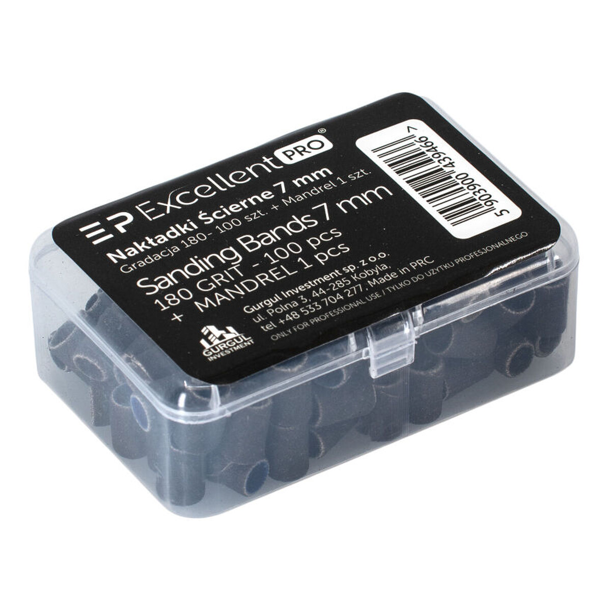 Excellent PRO Sanding bands jednorazowe opaski ścierne o gradacji 180 z nośnikiem o średnicy 7mm 100szt